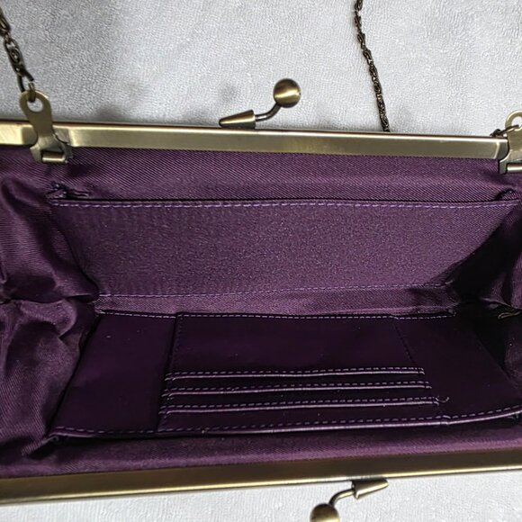 Purple Leather Clutch Purse - Picture 6 of 6